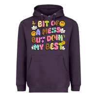 Plum bit of a mess but doin' my best Heavyweight Hoodie - Artiststas