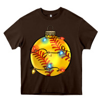 Chocolate Brown christmas softball Heavy Core Tee - Zillion Design Studio