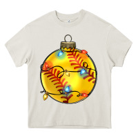 Cream christmas softball Heavy Core Tee - Zillion Design Studio