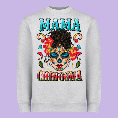 Mama Chingona Heavyweight Sweatshirt Designed By Bundleandbundleshop