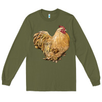 Army Green cochin rooster Long Sleeve Tee - LillyAllenDesigns