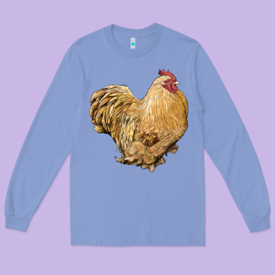 Cochin Rooster Long Sleeve Tee Designed By Lillyallendesigns