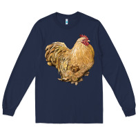 Navy cochin rooster Long Sleeve Tee - LillyAllenDesigns