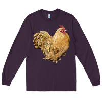 Plum cochin rooster Long Sleeve Tee - LillyAllenDesigns