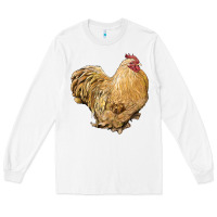 White cochin rooster Long Sleeve Tee - LillyAllenDesigns