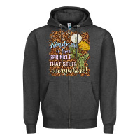 Charcoal Heather kindness is free sprinkle Zipper Hoodie - NancyCooperArtShop