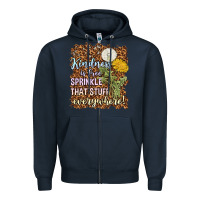 Navy kindness is free sprinkle Zipper Hoodie - NancyCooperArtShop