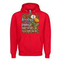 Red kindness is free sprinkle Zipper Hoodie - NancyCooperArtShop