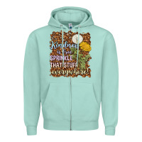 Seafoam kindness is free sprinkle Zipper Hoodie - NancyCooperArtShop