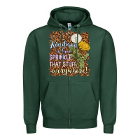 Sports Green kindness is free sprinkle Zipper Hoodie - NancyCooperArtShop