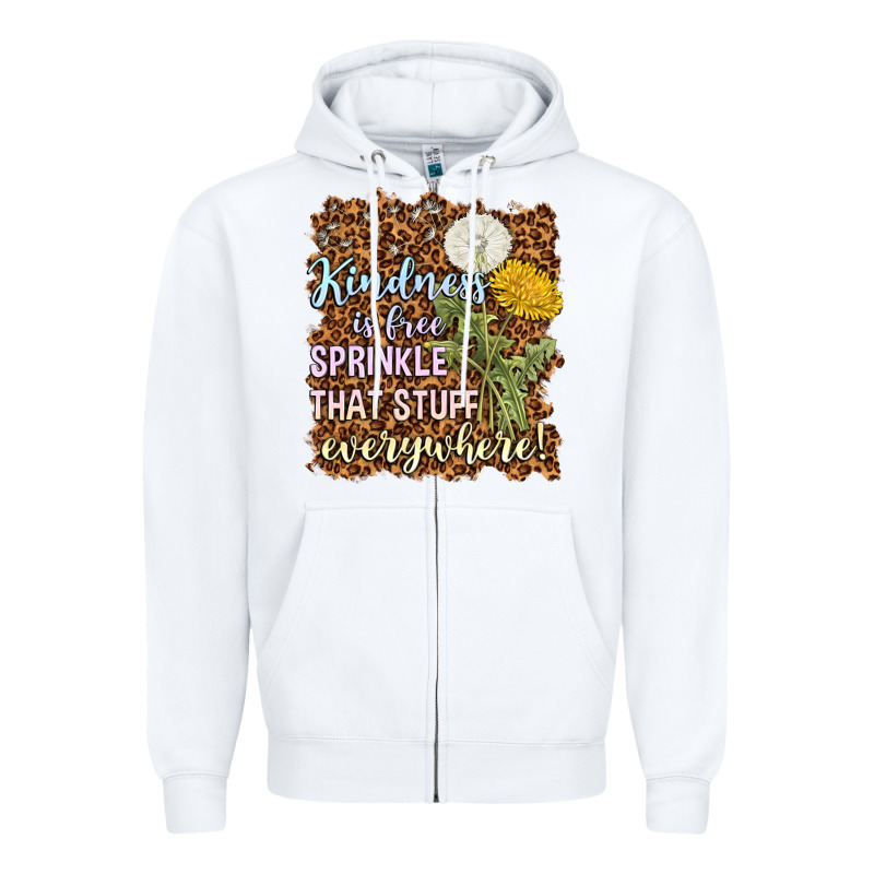 Kindness Is Free Sprinkle Zipper Hoodie by NancyCooperArtShop | Teevron