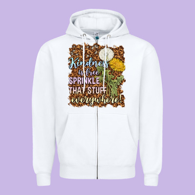 Kindness Is Free Sprinkle Zipper Hoodie Designed By Nancycooperartshop