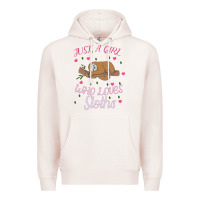 Pale Pink Just A Girl Who Lowes Sloths Premium Hoodie - Bettercallsaul