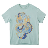 Arona blue and orange dragon Heavy Core Tee - RanaPortraitStore