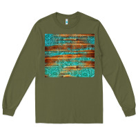 Army Green turquoise  leather and wooden pattern tumbler Long Sleeve Tee - Jasminsmagicworld