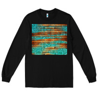 Black turquoise  leather and wooden pattern tumbler Long Sleeve Tee - Jasminsmagicworld