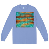 Colony Blue turquoise  leather and wooden pattern tumbler Long Sleeve Tee - Jasminsmagicworld