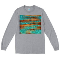 Heather Grey turquoise  leather and wooden pattern tumbler Long Sleeve Tee - Jasminsmagicworld