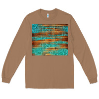 Toasted Coconut turquoise  leather and wooden pattern tumbler Long Sleeve Tee - Jasminsmagicworld