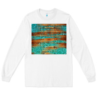 White turquoise  leather and wooden pattern tumbler Long Sleeve Tee - Jasminsmagicworld