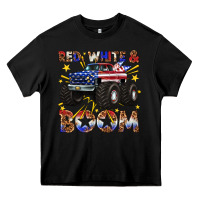 Black red white and boom Heavy Core Tee - texasbilliewilder