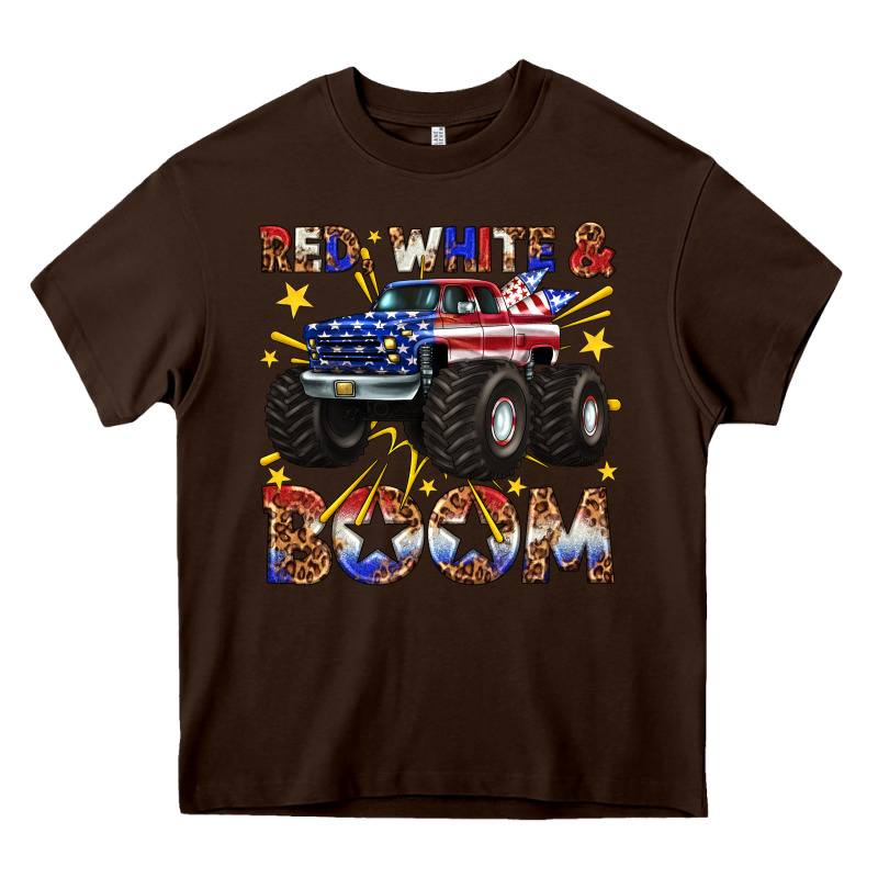 Red White And Boom Heavy Core Tee by texasbilliewilder | Teevron