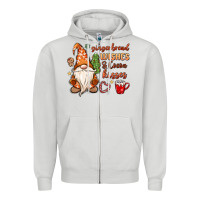 Dove Grey gingerbread wishes cocoa kisses Zipper Hoodie - MaliasSmallBusiness