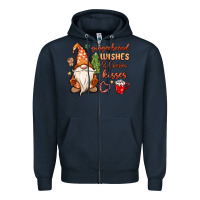 Navy gingerbread wishes cocoa kisses Zipper Hoodie - MaliasSmallBusiness