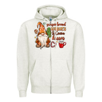 Oatmeal Heather gingerbread wishes cocoa kisses Zipper Hoodie - MaliasSmallBusiness