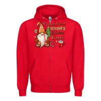 Red gingerbread wishes cocoa kisses Zipper Hoodie - MaliasSmallBusiness