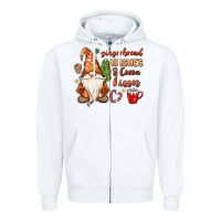 White gingerbread wishes cocoa kisses Zipper Hoodie - MaliasSmallBusiness