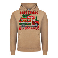 Vintage Coffee christmas on the road Vintage Hoodie - BundleAndBundleShop
