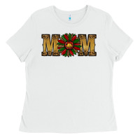White Christmas Sunflower Mom Ladies Tee - RanaPortraitStore