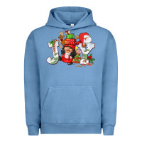 Pigment Pebble Blue christmas joy girl gnome Urban Hoodie - CowGirlArtShop