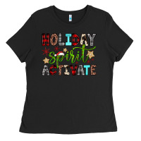 Black holiday spirit activate Ladies Tee - JahusDesignShop