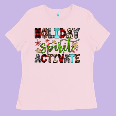 Holiday Spirit Activate Ladies Tee Designed By Jahusdesignshop