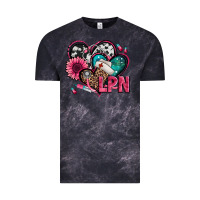 Cloud Black lpn licensed practical nurse hearts Vintage Tee - Jasminsmagicworld