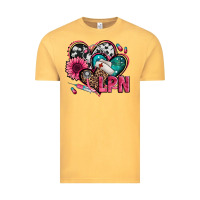 Vintage Mustard lpn licensed practical nurse hearts Vintage Tee - Jasminsmagicworld