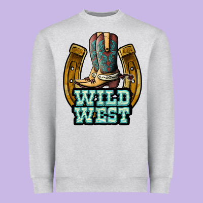 Wild West Heavyweight Sweatshirt Designed By Jahusdesignshop