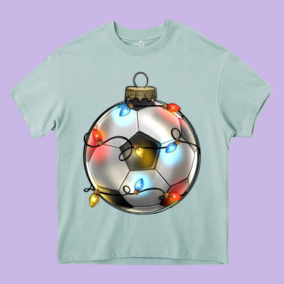 Christmas  Soccer Heavy Core Tee Designed By Zillion Design Studio
