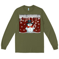 Army Green christmas snowman tumbler Long Sleeve Tee - Jasminsmagicworld