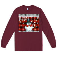 Burgundy christmas snowman tumbler Long Sleeve Tee - Jasminsmagicworld