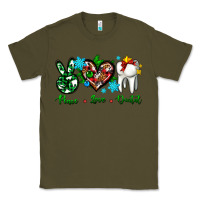Army Green peace love dental for Christmas Classic Tee - AdoDesignShop