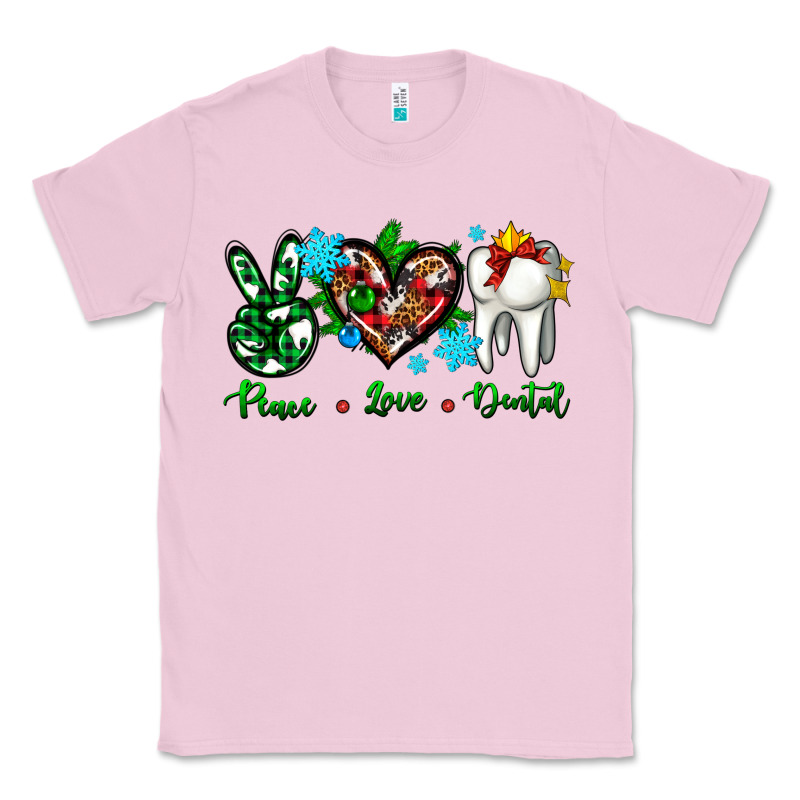 Peace Love Dental For Christmas Classic Tee by AdoDesignShop | Teevron