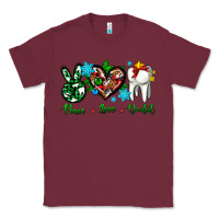 Burgundy peace love dental for Christmas Classic Tee - AdoDesignShop
