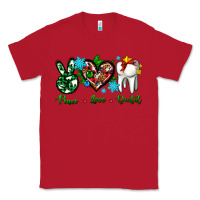 Red peace love dental for Christmas Classic Tee - AdoDesignShop