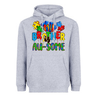 Heather Grey my brother is au some a Heavyweight Hoodie - Artiststas