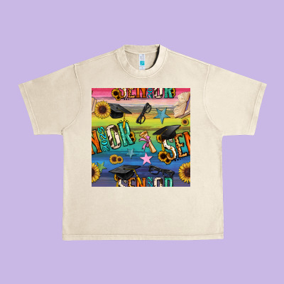 Graduation Seamless Pattern Urban Heavy Tee Designed By Bundleandbundleshop