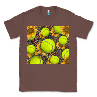 Chestnut tennis ball with sunflower and racket Classic Tee - BarkalooDesign