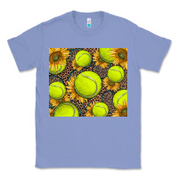 Colony Blue tennis ball with sunflower and racket Classic Tee - BarkalooDesign